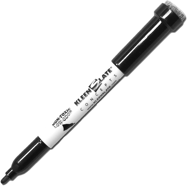 KleenSlate Dry Erase Markers 10-Pack - Low Odor Blue Bullet Tip With Eraser