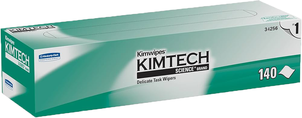 KIMTECH Kimwipes 1-Ply Delicate Task Wipers, 14.7" x 16.6", White, Box of 140