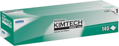 KIMTECH Kimwipes 1-Ply Delicate Task Wipers, 14.7" x 16.6", White, Box of 140