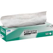 KIMTECH Kimwipes 1-Ply Delicate Task Wipers, 14.7" x 16.6", White, Box of 140